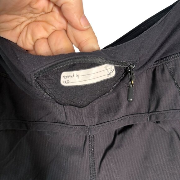 Girls Ivivva Black Athletic Running Shorts With Zip Pocket Size 14 - Picture 6 of 6